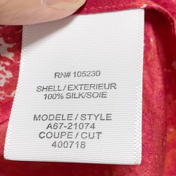 Joie Saunders Red Silk Sleeveless Blouse - Picture 10 of 10